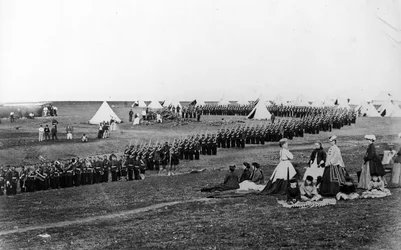 Rutemarsj i Port Elizabeth-området, Sør-Afrika, ca. 1880